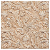 Rustic beige tooled leather ファブリック (クローズアップ)