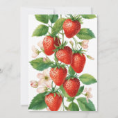 Rustic Berry in Love Strawberry Bridal Shower 招待状 (裏面)