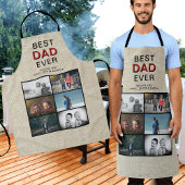 Rustic Best Dad Ever Father`s Day 6 Photo Collage  エプロン