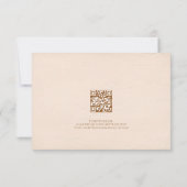 Rustic Birch Bark Carved Heart Autumn Leaves 出欠カード (裏面)