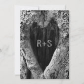 Rustic Birch Tree Bark Modern Wedding セーブザデート (裏面)