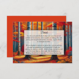  Rustic Birch Tree Fall Wedding エンクロージャーカード