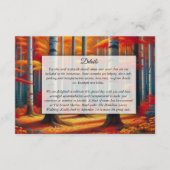  Rustic Birch Tree Fall Wedding エンクロージャーカード (正面)