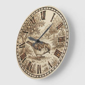 Rustic Bird Wall Clock  ラージ壁時計 (傾斜)