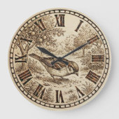 Rustic Bird Wall Clock ラージ壁時計 (正面)