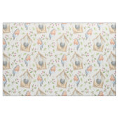 Rustic Birdhouse Robin Watercolor Pattern ファブリック (ファットクウォーター)