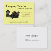 rustic Birdhouses Craft Company名刺 名刺 (正面/裏面)