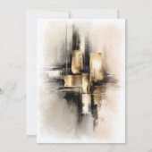 Rustic Black and Gold 30th Birthday Party 招待状 (裏面)