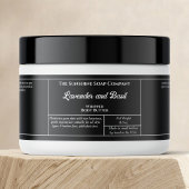 Rustic black body butter or cosmetics jar label ペットボトルラベル
