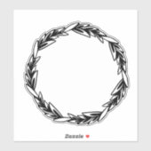 Rustic Black Wreath シール (シート)