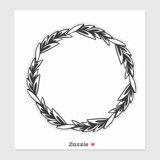 Rustic Black Wreath シール (シート)