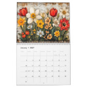 Rustic Blooms – A Year of Shabby Chic Floral Charm カレンダー (1月 2027)