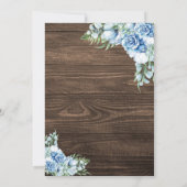 Rustic Blue Cowgirl Boots Bridal Shower Thank You  ノートカード (裏面)