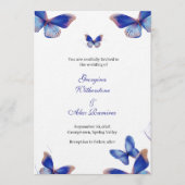 Rustic Blue Editable Photo Wedding Invite 招待状 (正面)