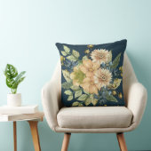 Rustic Blue Floral Farmhouse クッション (椅子)