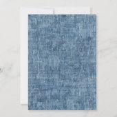 Rustic Blue Jean Boy Baby Shower 招待状 (裏面)