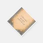 Rustic Blue Jeans Baby Shower スタンダードカクテルナプキン (角)