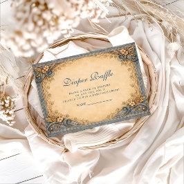 Rustic Blue Jeans Diapper Raffle エンクロージャーカード