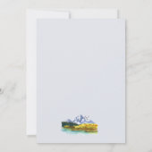 Rustic Blue Mountain Watercolor Wedding Invitation 招待状 (裏面)