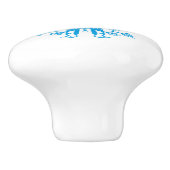 Rustic blue nature Blue Birds Vintage. セラミックノブ (側面)