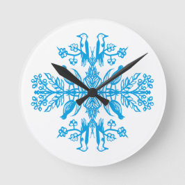 Rustic blue nature Blue Birds Vintage. ラウンド壁時計
