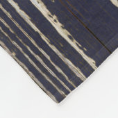 Rustic Blue Wood Frame Family Name  フリースブランケット (角)