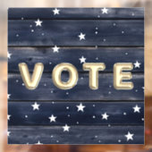 Rustic Blue Wood Stars  Vote ウィンドウサイン (シート2)
