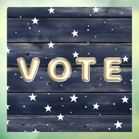 Rustic Blue Wood Stars  Vote ウィンドウサイン (シート3)