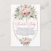 Rustic Blush and Gold Floral Book Request エンクロージャーカード (正面)