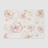 Rustic Blush & Gold Floral Boho Gift Paper 薄葉紙 (正面)