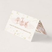 Rustic Blush & Gold Floral Boho Table Card  (裏面)