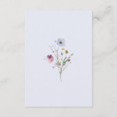 Rustic Blush Pink Romantic Wildflower Wedding エンクロージャーカード (裏面)