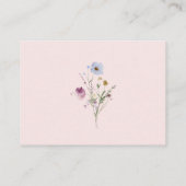 Rustic Blush Pink Romantic Wildflower Wedding エンクロージャーカード (裏面)
