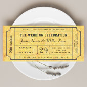 Rustic Boarding Pass Style Wedding Invite 招待状