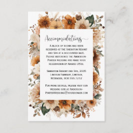 Rustic Bohemian Autumn Floral Wedding | エンクロージャーカード