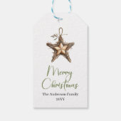 Rustic Bohemian Botanical Christmas Gift Tag ギフトタグ (裏面)