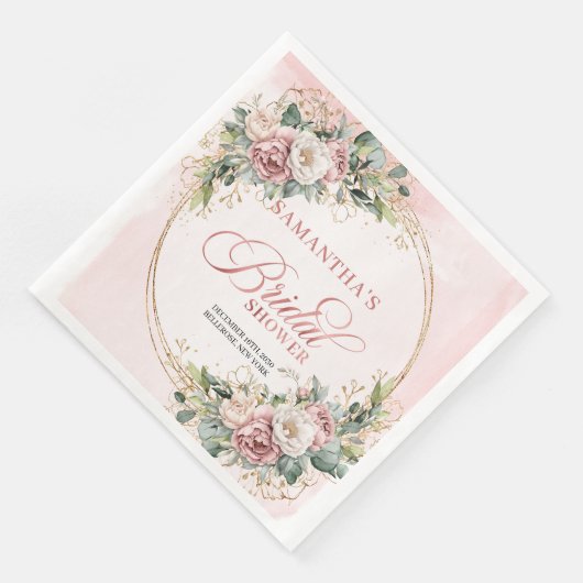 Rustic Bohemian Light Pink Flowers Bridal Shower  (コーナー)