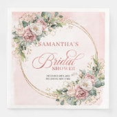 Rustic Bohemian Light Pink Flowers Bridal Shower  (正面)