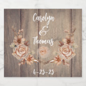 Rustic Bohemian Wedding  Sparkling Wine Label スパークリングワインラベル (シングルラベル)