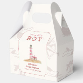 Rustic Boho Ahoy Nautical Lighthouse Baby Shower フェイバーボックス
