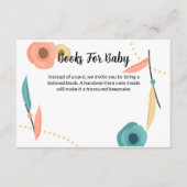 Rustic Boho Baby Shower Book For Baby エンクロージャーカード (正面)