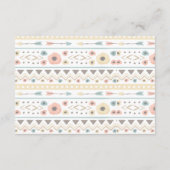 Rustic Boho Baby Shower Book For Baby エンクロージャーカード (裏面)