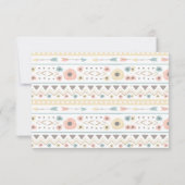 Rustic Boho Baby Shower Thank You Note サンキューカード (裏面)