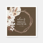Rustic Boho Botanical Bridal Shower スタンダードカクテルナプキン (正面)