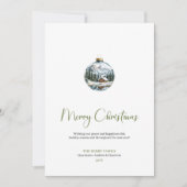 Rustic Boho Botanical Neutral Xmas Greeting Card シーズンカード (正面)