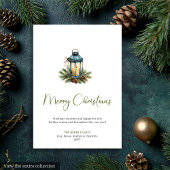 Rustic Boho Botanical Neutral Xmas Greeting Card シーズンカード