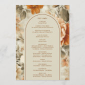 Rustic Boho Burnt Orange Ivory Olive Program プログラム (裏面)