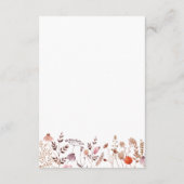 Rustic Boho Chic Fall Wildflowers Wedding Details エンクロージャーカード (裏面)
