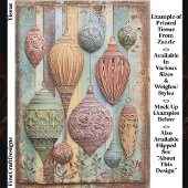 Rustic Boho Chic Holiday Ornaments EA1L Decoupage 薄葉紙