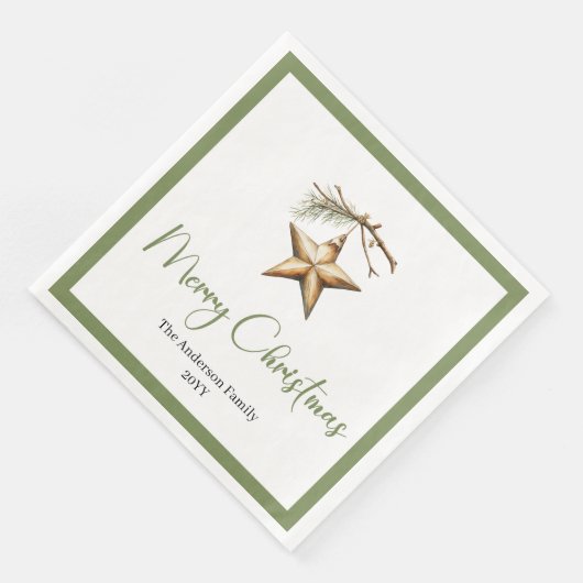 Rustic Boho Christmas Scene Watercolor Dinner  (コーナー)